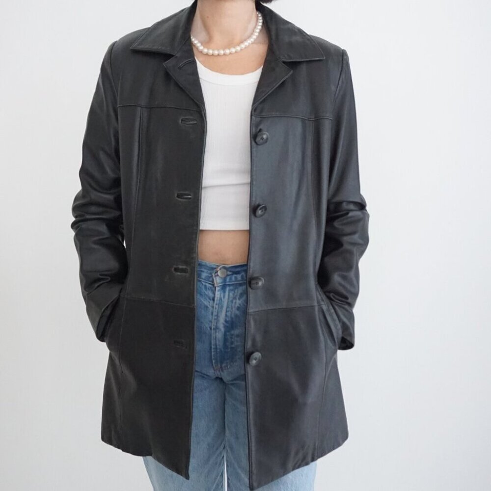 Danier Black Leather Jacket for Women